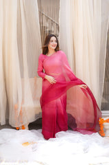 Pashma Khan Stitched Luxury Saree Collection'2025-Guláb