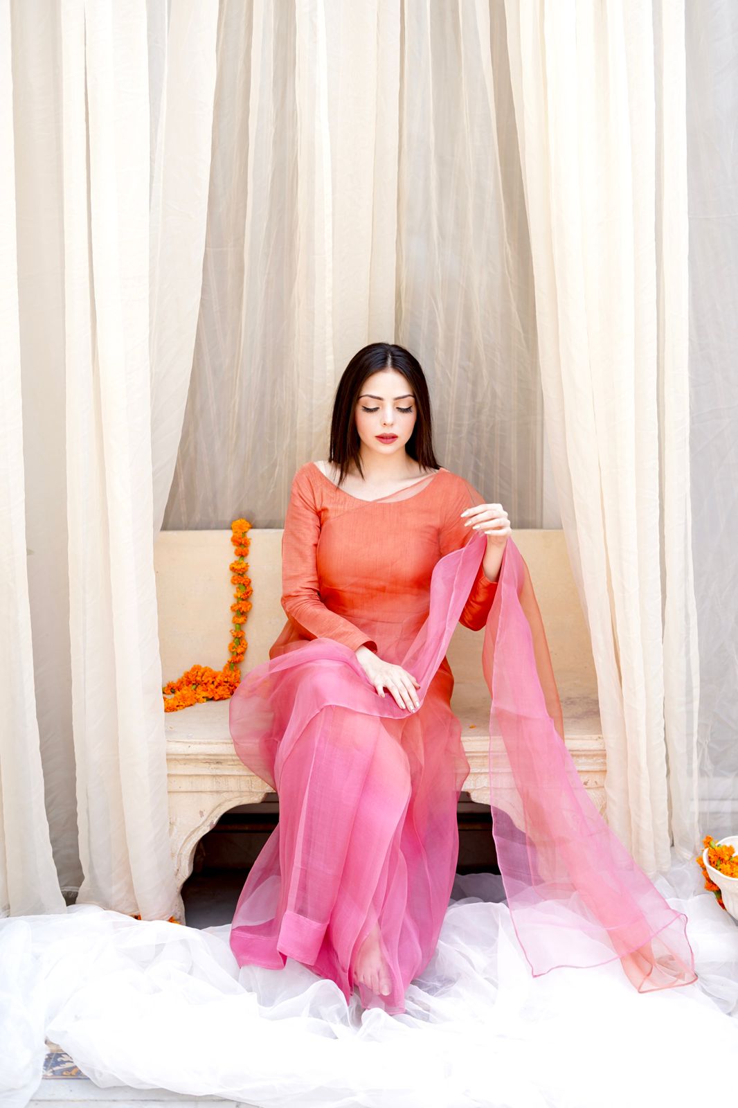 Pashma Khan Stitched Luxury Saree Collection'2025-Gendá