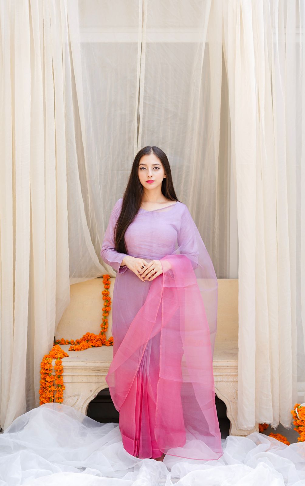 Pashma Khan Stitched Luxury Saree Collection'2025-Nilofér