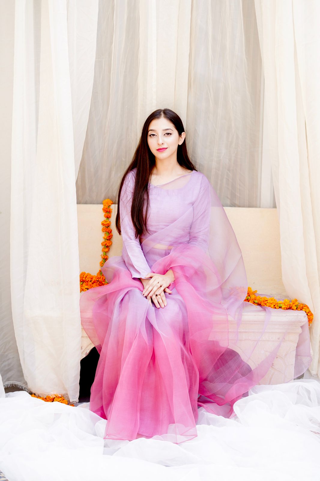 Pashma Khan Stitched Luxury Saree Collection'2025-Nilofér