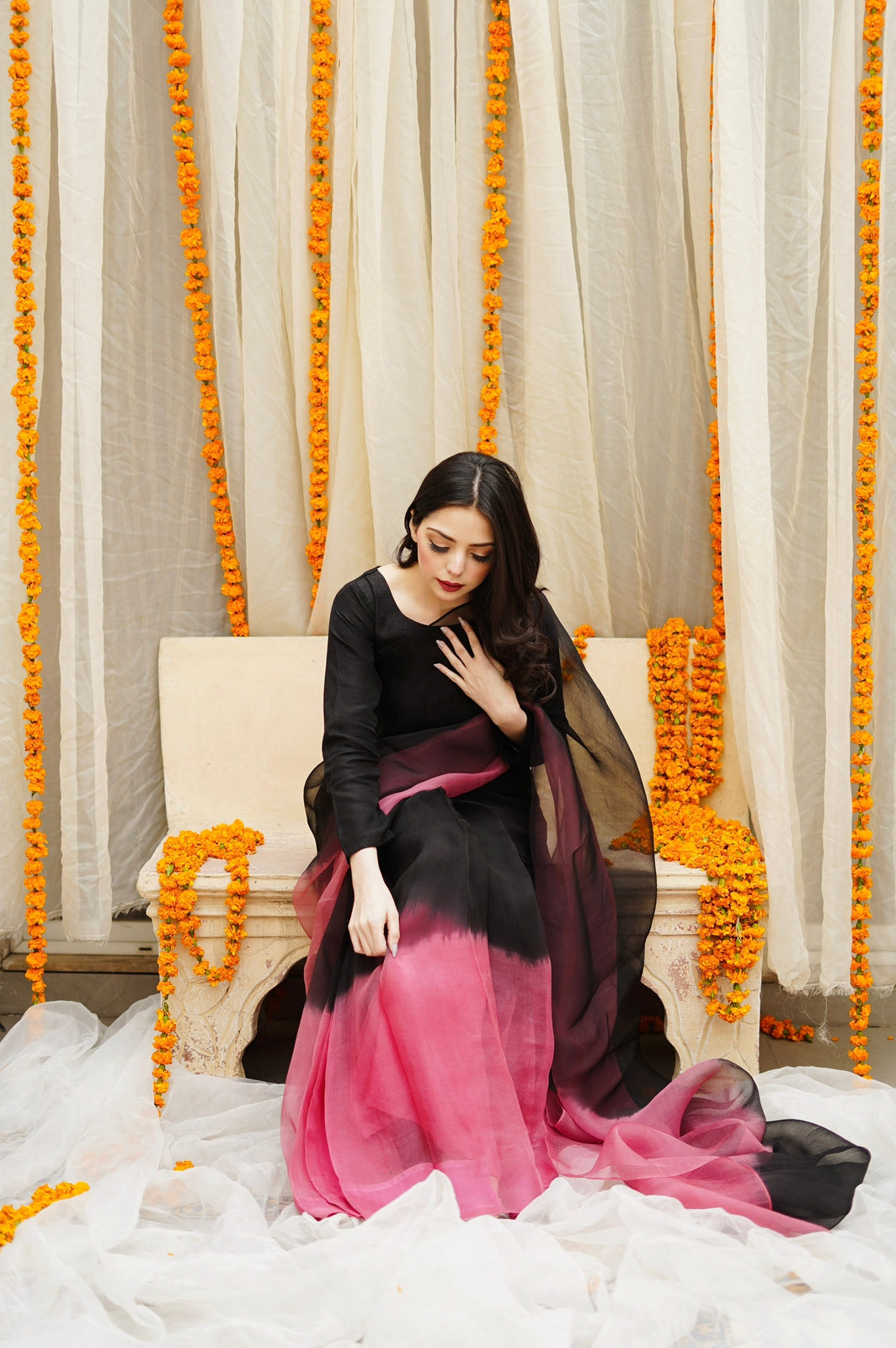 Pashma Khan Stitched Luxury Saree Collection'2025-Nighát