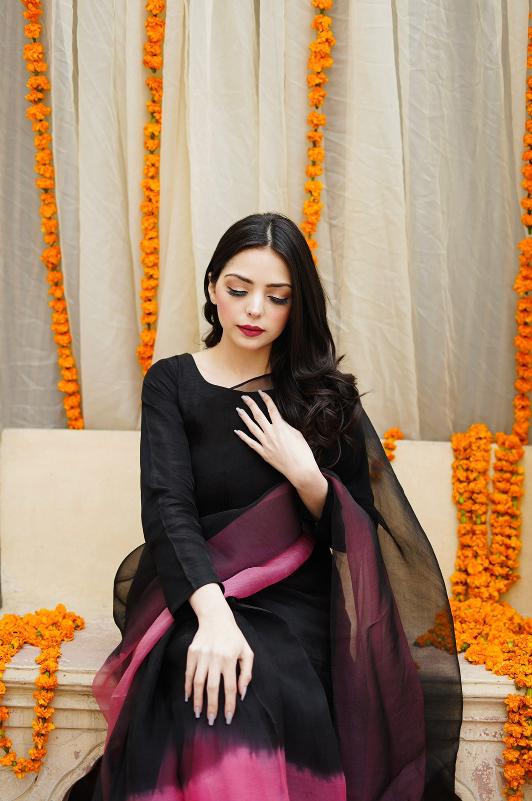 Pashma Khan Stitched Luxury Saree Collection'2025-Nighát