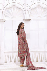 Feathers Unstitched 3 Piece Summer Collection-FIDAN-FT209