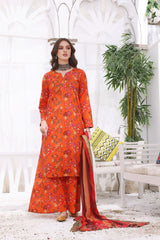 Feathers Unstitched 3 Piece Summer Collection-CEMRE-FT199