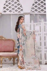 Feathers Unstitched 3 Piece Summer Collection-SHAMS-U-NISA-FT203