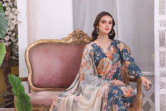 Feathers Unstitched 3 Piece Summer Collection-SHAMS-U-NISA-FT203