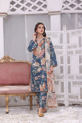 Feathers Unstitched 3 Piece Summer Collection-SHAMS-U-NISA-FT203