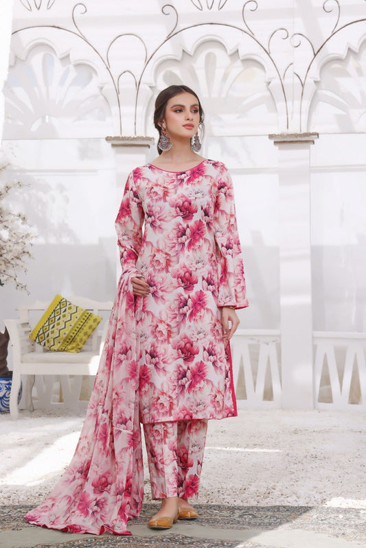 Feathers Unstitched 3 Piece Summer Collection-HEER-FT208