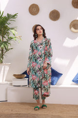 Feathers Unstitched 3 Piece Summer Collection-CLASSIC ALLEY-FT220