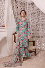 Feathers Unstitched 3 Piece Summer Collection-CRIMSON BLUSH-FT215