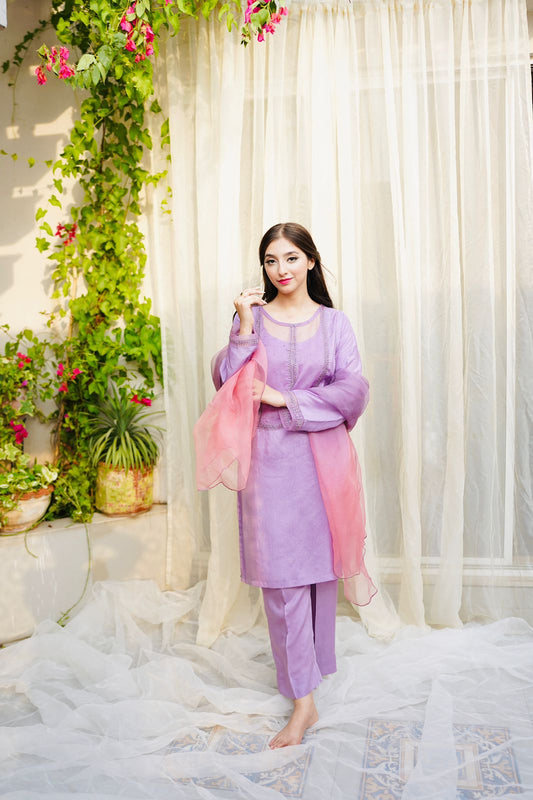 Pashma Khan Semi Formals Collection'2025-Máuve