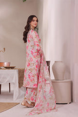 Feathers Unstitched 3 Piece Digital Printed Lawn Summer Suit-MABEL-FT273