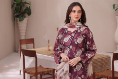 Feathers Unstitched 3 Piece Summer Collection-AMAYA-FT274