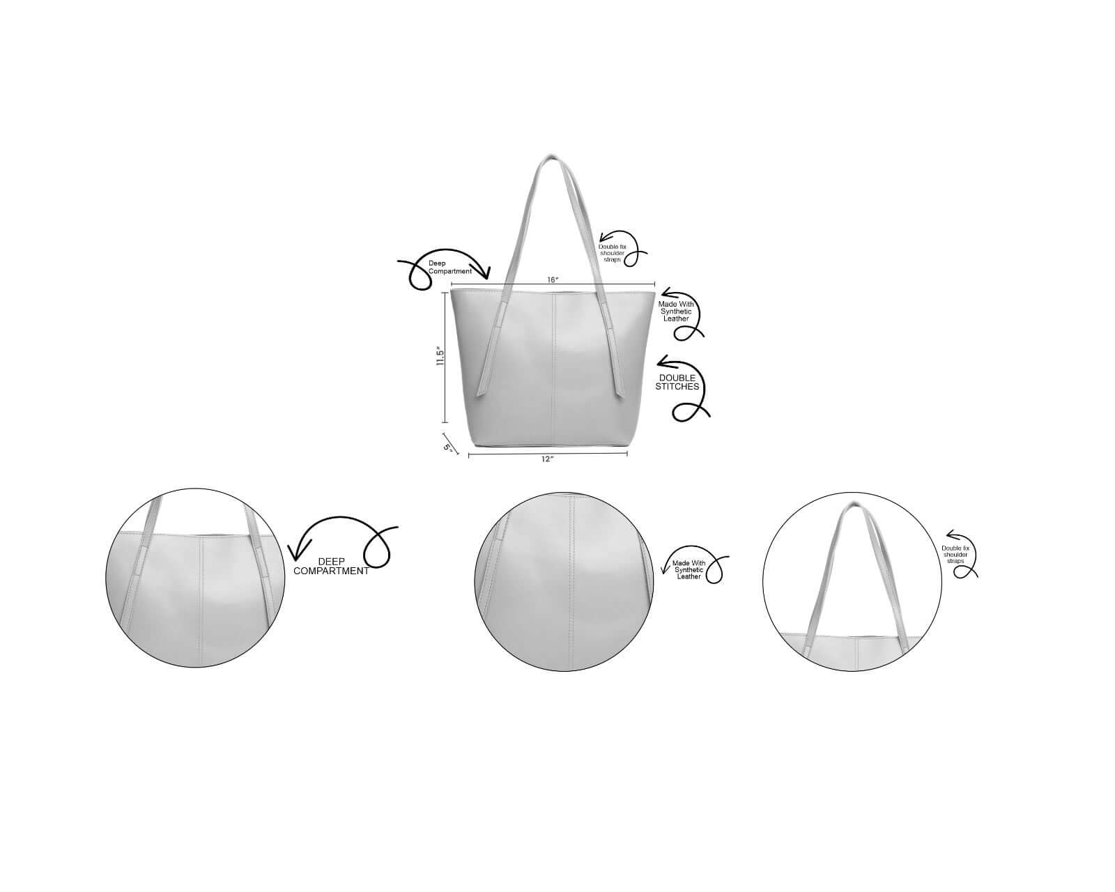 NOVA 3 PCS BROWN - Bag X