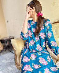 Zaib E Hoor Flower Print 2Pcs Stitched