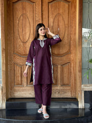 Zaib E Hoor Cutwork Stitched 2p Suit