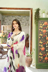 Feathers Unstitched 3 Piece Summer Collection-Polka-FT389