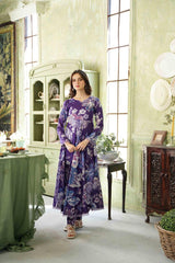 Feathers Unstitched 3 Piece Summer Collection-Mulberry-FT393