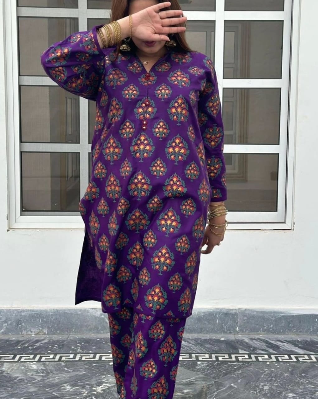 B.K Clothings Stitched 2 Piece-New Bindi Print