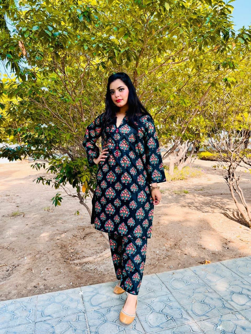 B.K Clothings Stitched 2 Piece-New Bindi Print