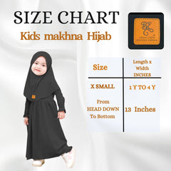 Bidoon Essma Arabic Saudi Kids Makhna Hijab Scarf