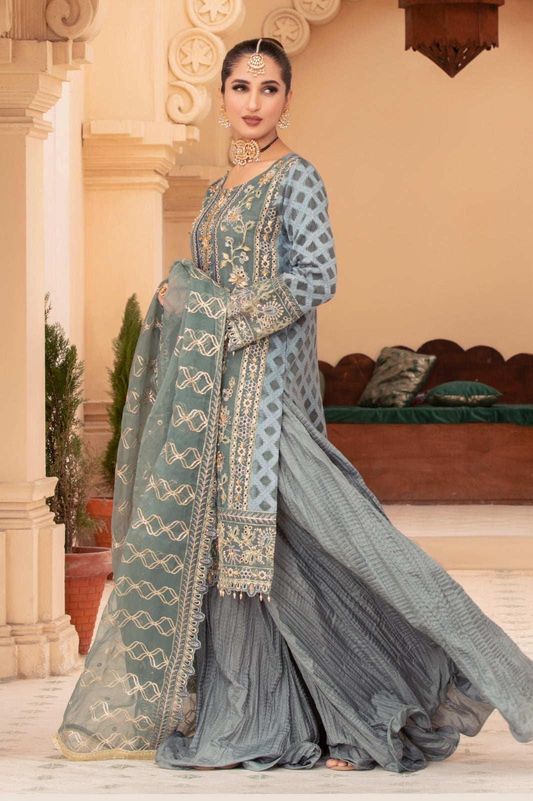 Tehzeeb By Diara Couture Stitched 3 Piece Formals E. DREAM - US-519