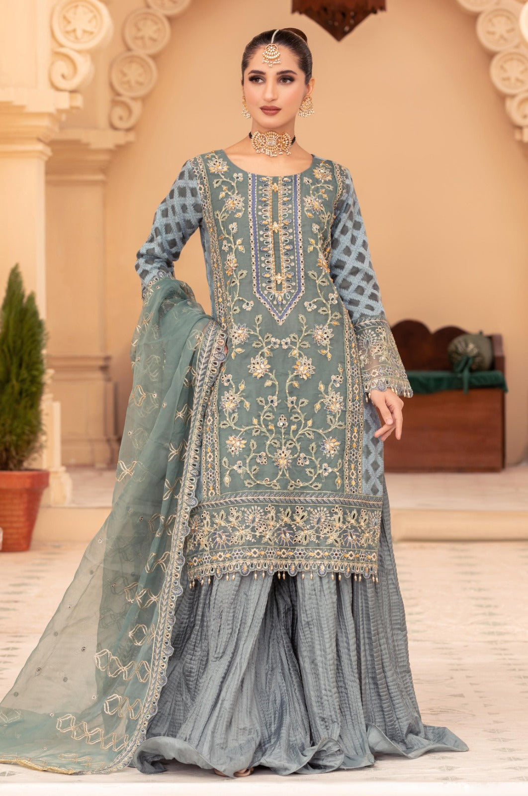 Tehzeeb By Diara Couture Stitched 3 Piece Formals E. DREAM - US-519