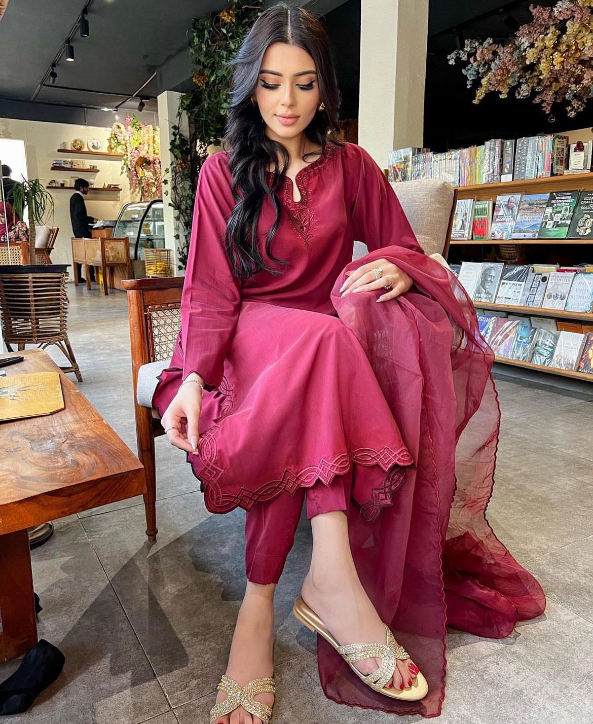 Zaman By MNM Stitched 3 Piece Winter Collection'2024-Ruby