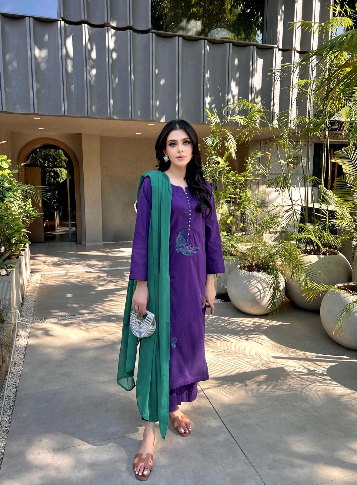 Zaman By MNM Stitched 3 Piece Winter Collection'2024-Peacock