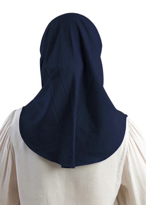 Bidoon Essma Alamira Hijab Maxi Women Plain Jersey Cotton Dark Blue