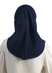 Bidoon Essma Alamira Hijab Maxi Women Plain Jersey Cotton Dark Blue