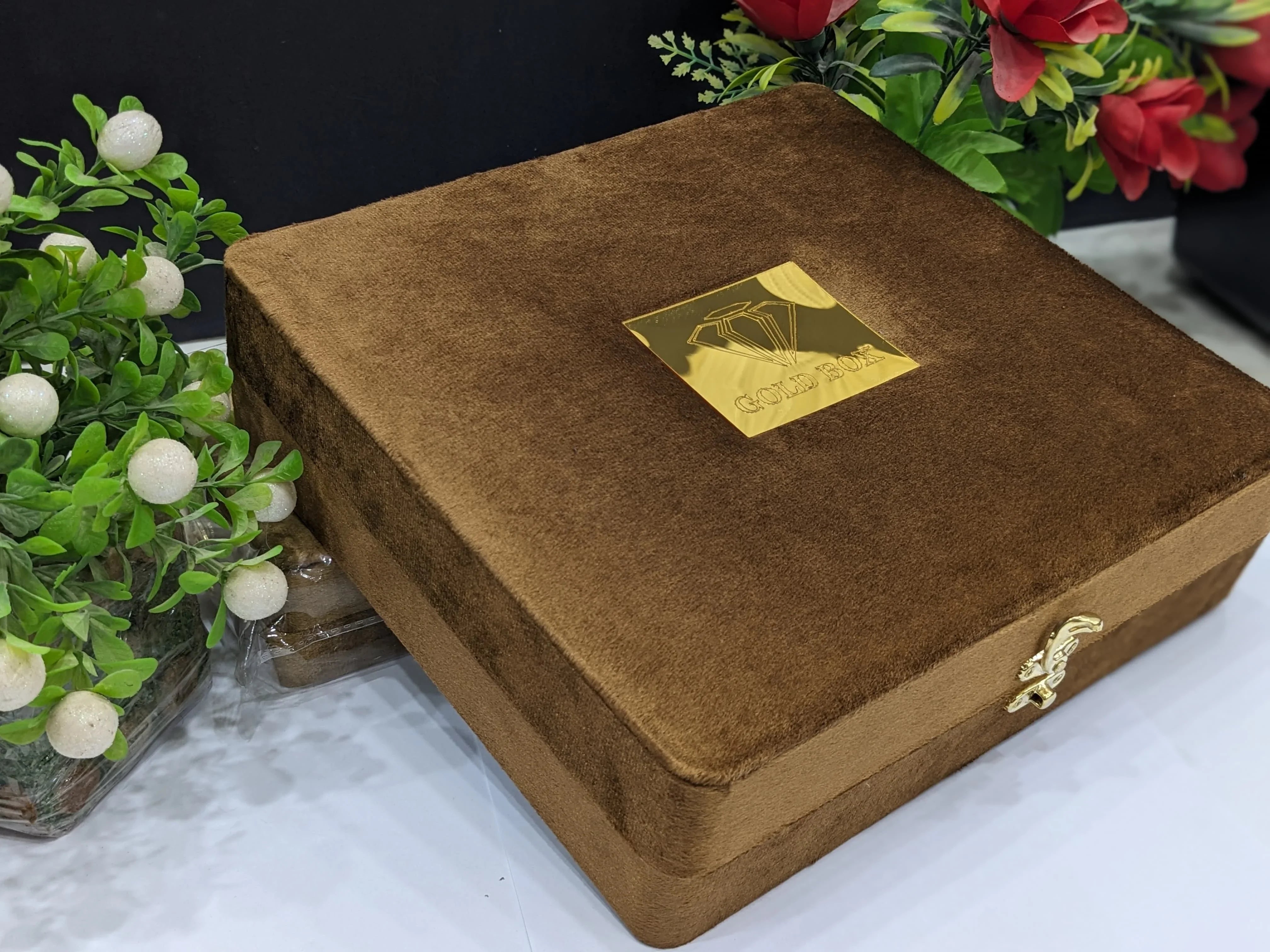 Premium Velvet Box Bridal Set Collar Box - Zeesy Jewellery