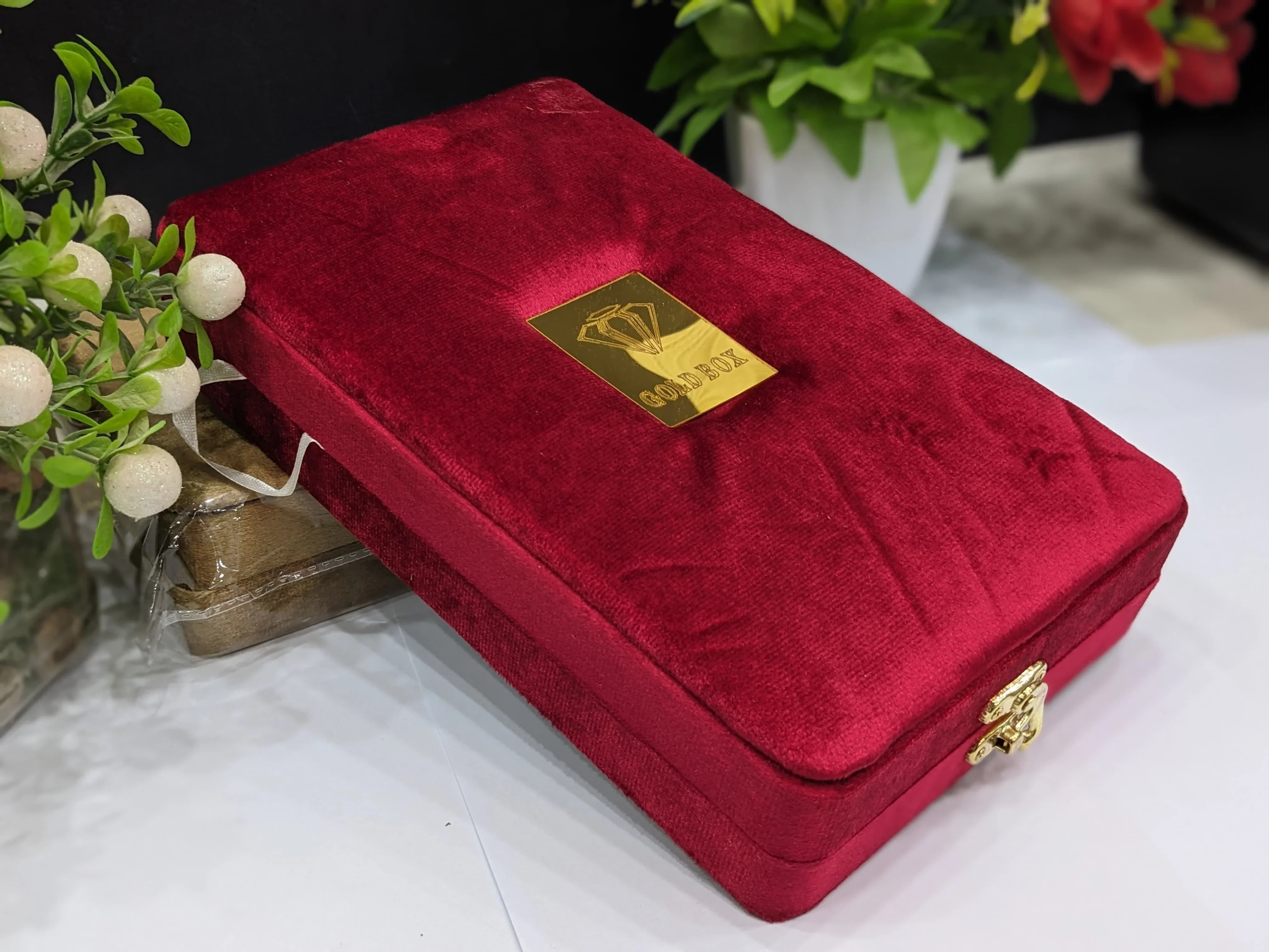 Premium Velvet Box Short Malla Set Box - Zeesy Jewellery