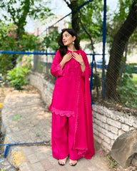 Tiraz Stitched 3 Piece Summer Suit-Gulnaar