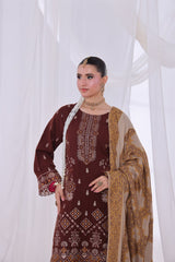 Alif By Dr Haris Unstitched 3 Piece Winter Collection-Alf-001
