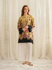 Aadaab Boutique Arwa – Golden Bloom Digital Printed Co-Ord Set