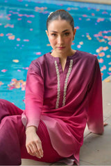 Brandlo PK Rosewood Blush Two-Piece Suit for Elegant Styling in Korean Crepe