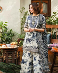 Brandlo PK Indigo Shibori Print 2-Piece Set â€“ Artistic Fusion ( Y -124)