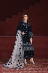 Dr Haris Unstitched 3 Piece Velvet Winter  Vol 4 Collection-DRV-009