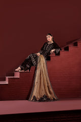 Dr Haris Unstitched 3 Piece Winter Velvet Vol-4 Collection-DRV-008