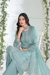 Chandi Raat By Dr Haris Semi-stitched 3 Piece Chiffon  Collection-CHR-003