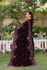 Dr Haris Unstitched 3 Piece Velvet Winter Vol-5 Collection-DRV-014
