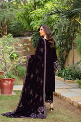 Dr Haris Unstitched 3 Piece Velvet Winter Vol-5 Collection-DRV-015