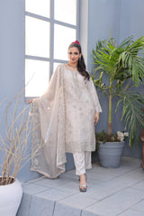 LUXE By Dr Haris Unstitched 3 Piece Fancy Suit-LUX-001