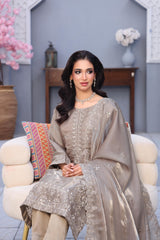 LUXE By Dr Haris Unstitched 3 Piece Fancy Suit-LUX-004