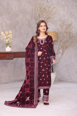 DR VELVET By Dr Haris Unstitched 3 Piece Winter VOL-06 Suit-DRV-017