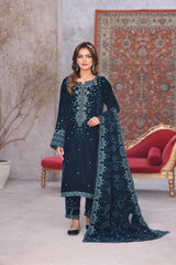 DR VELVET By Dr Haris Unstitched 3 Piece Winter VOL-06 Suit-DRV-018