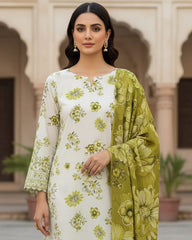 Dr Haris Unstitched 3 Piece Printed  Lawn Vol-01 Suit-DRP-001