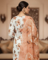 Dr Haris Unstitched 3 Piece Printed  Lawn Vol-01 Suit-DRP-002