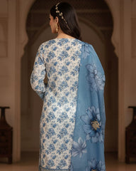 Dr Haris Unstitched 3 Piece Printed  Lawn Vol-01 Suit-DRP-003